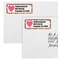 Hearts Mailing Labels - Double Stack Close Up