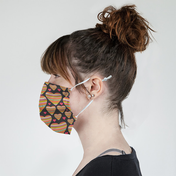 Hearts Mask - Side View on Girl