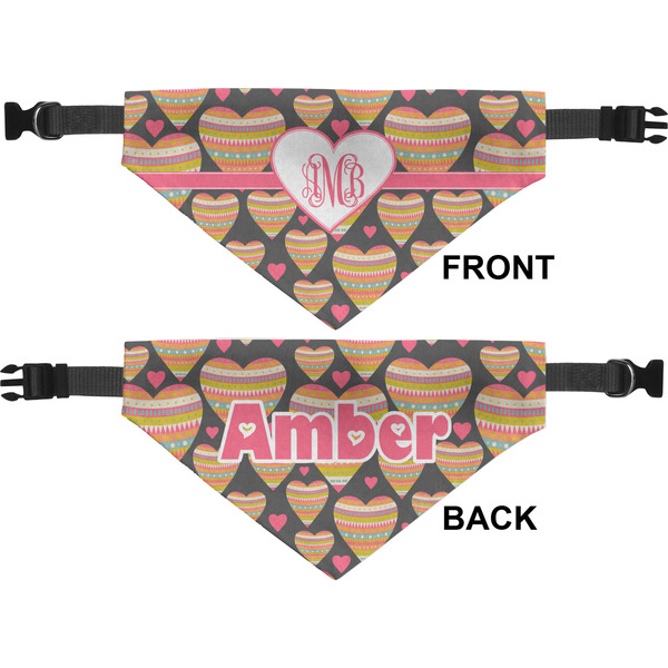 Hearts Medium Dog Bandana Approval