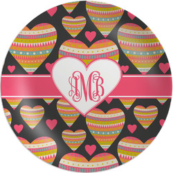 Hearts Melamine Salad Plate - 8" (Personalized)
