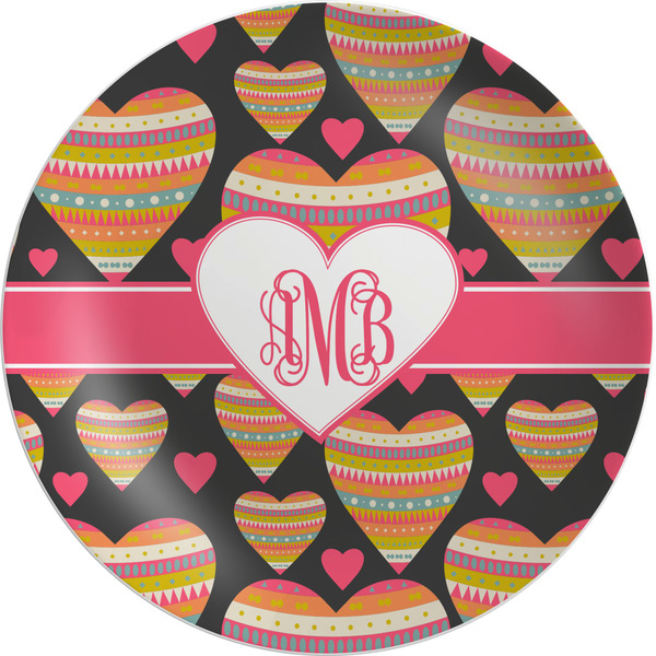 Custom Hearts Melamine Plate (Personalized)