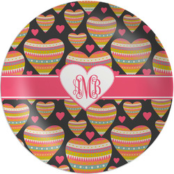 Hearts Melamine Plate - 10" (Personalized)