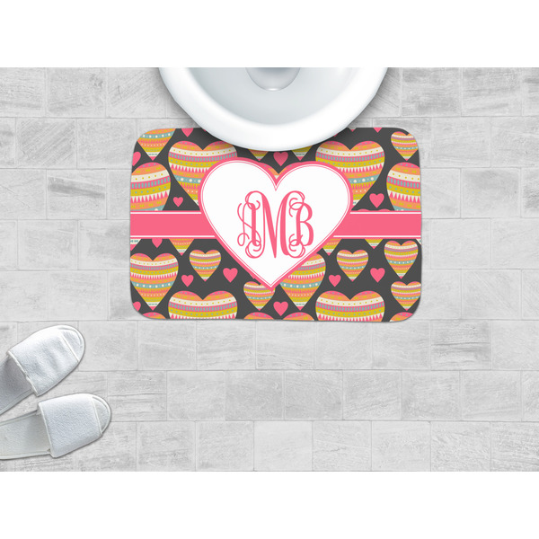 Hearts Memory Foam Bath Mat - LIFESTYLE