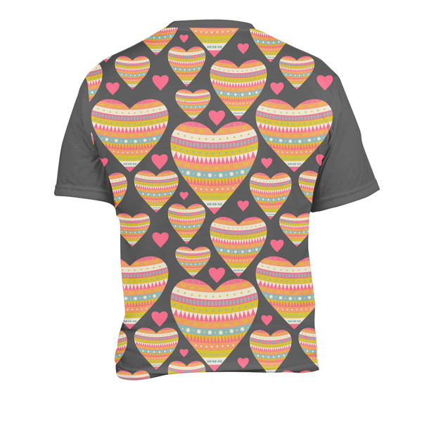 Hearts Men's Crew Neck T Shirt Medium - Back