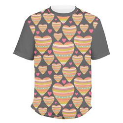 Hearts Men's Crew T-Shirt (Personalized)