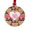 Hearts Metal Ball Ornament - Front