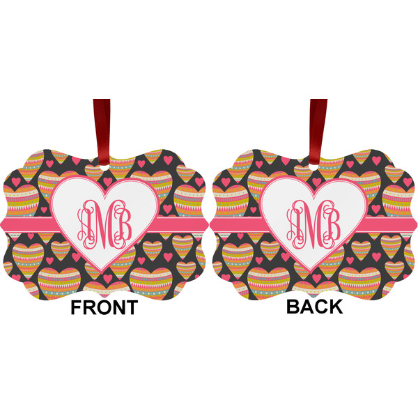 Hearts Metal Benilux Ornament - Front and Back (APPROVAL)