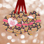 Hearts Metal Ornaments - Double Sided w/ Monogram