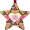 Hearts Metal Star Ornament - Front