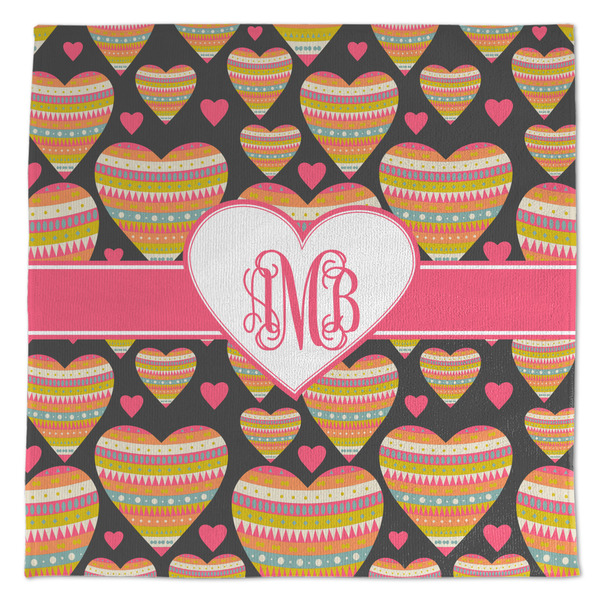 Custom Hearts Microfiber Dish Towel (Personalized)