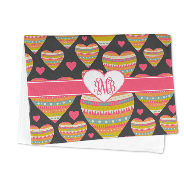 Hearts Microfiber Dish Towel - FOLDED HALF