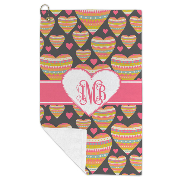 Hearts Microfiber Golf Towels - FOLD