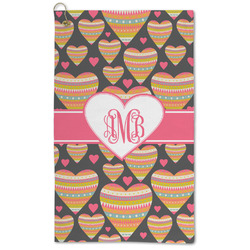 Hearts Microfiber Golf Towel (Personalized)