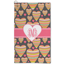 Hearts Microfiber Golf Towel (Personalized)