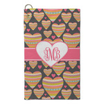 Hearts Microfiber Golf Towel - Small (Personalized)