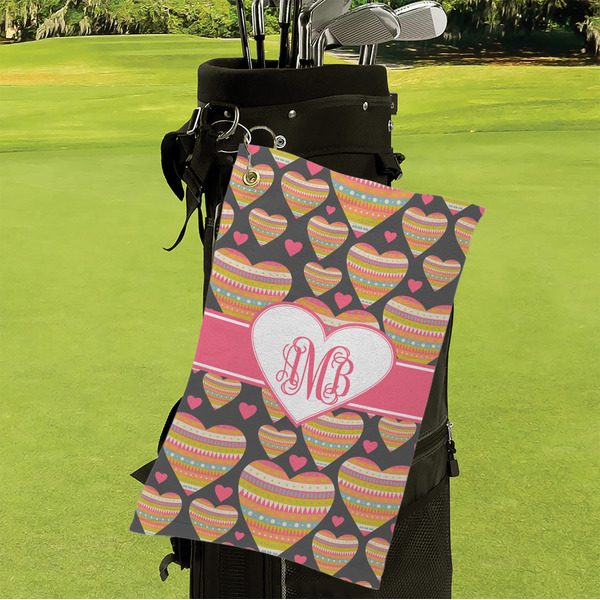 Hearts Microfiber Golf Towels - Small - LIFESTYLE