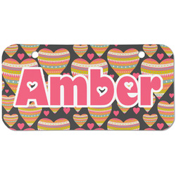 Hearts Mini/Bicycle License Plate (2 Holes) (Personalized)