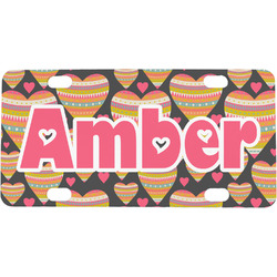 Hearts Mini/Bicycle License Plate (Personalized)