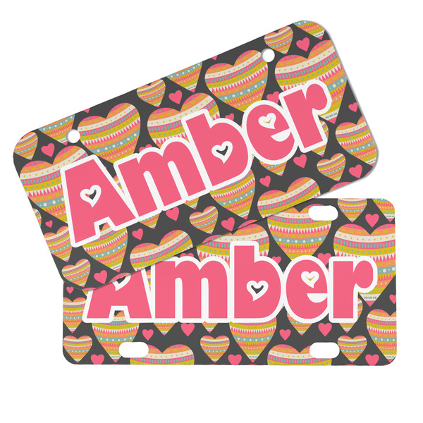 Hearts Mini License Plates - MAIN (4 and 2 Holes)