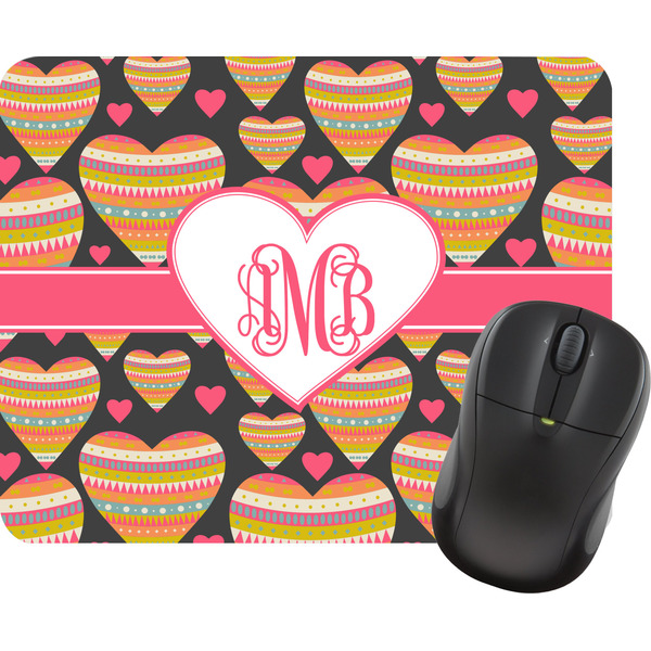Custom Hearts Rectangular Mouse Pad (Personalized)