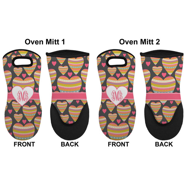 Hearts Neoprene Oven Mitt - Set of 2 - Approval