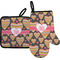Hearts Right Oven Mitt & Pot Holder Set w/ Monogram