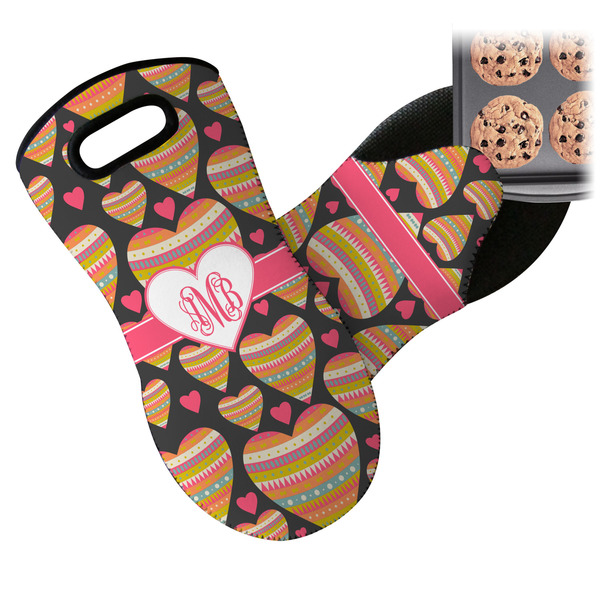 Hearts Neoprene Oven Mitt
