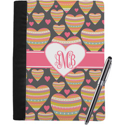 Hearts Notebook Padfolio - Large w/ Monogram