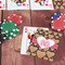 Hearts On Table with Poker Chips