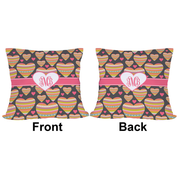 Hearts Outdoor Pillow - 16x16