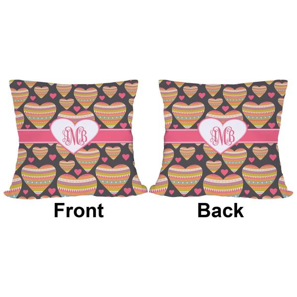 Hearts Outdoor Pillow - 18x18