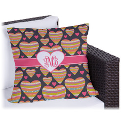 Hearts Outdoor Pillow (Personalized)