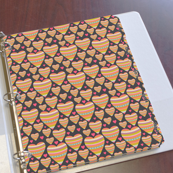 Hearts Page Dividers - Set of 5 - In Context