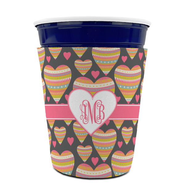 Hearts Party Cup Sleeves - without bottom - FRONT (on cup)