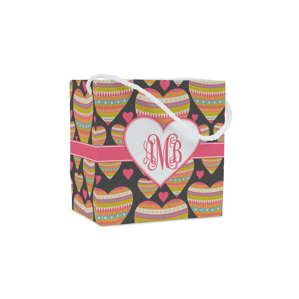 Custom Hearts Party Favor Gift Bags - Matte (Personalized)