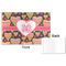 Hearts Disposable Paper Placemat - Front & Back