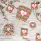 Hearts Party Supplies Combination Image - All items - Plates, Coasters, Fans