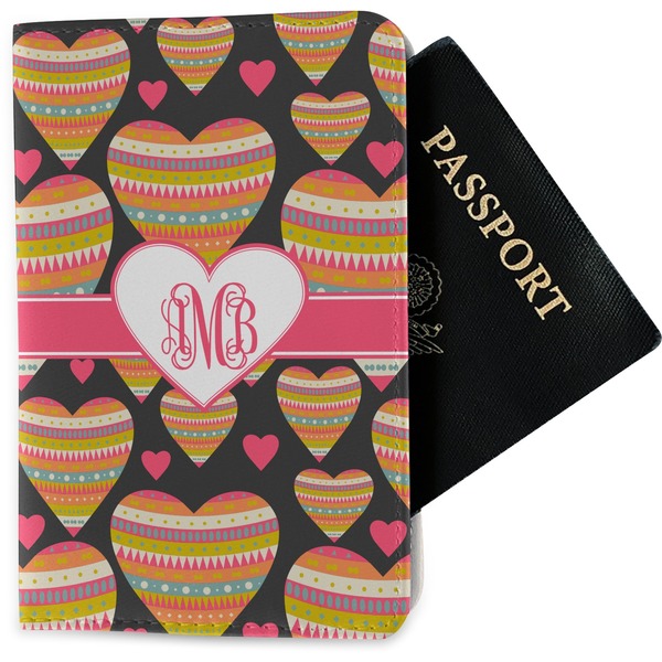 Custom Hearts Passport Holder - Fabric (Personalized)
