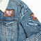 Hearts Patches Lifestyle Jean Jacket Detail