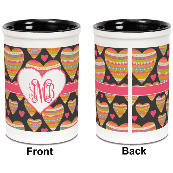 Hearts Pencil Holder - Black - approval