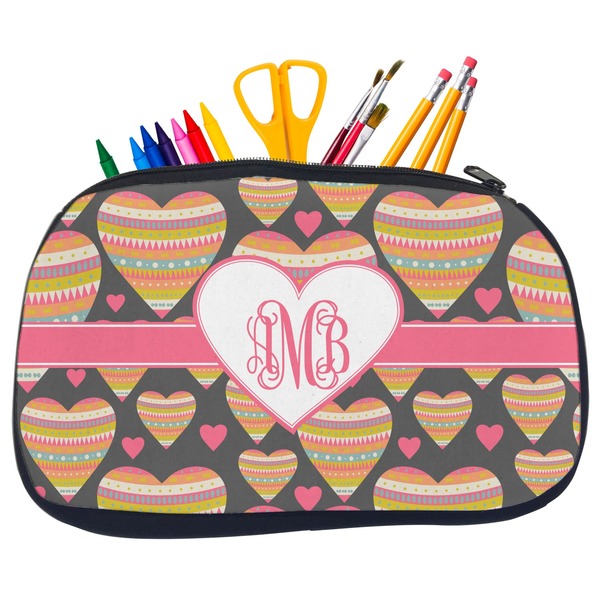 Hearts Pencil / School Supplies Bags - Medium