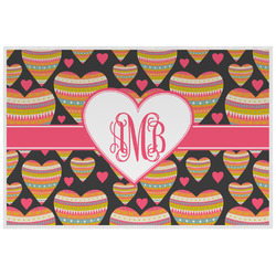 Hearts Laminated Placemat w/ Monogram