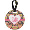Hearts Personalized Round Luggage Tag