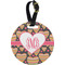 Hearts Plastic Luggage Tag - Round (Personalized)