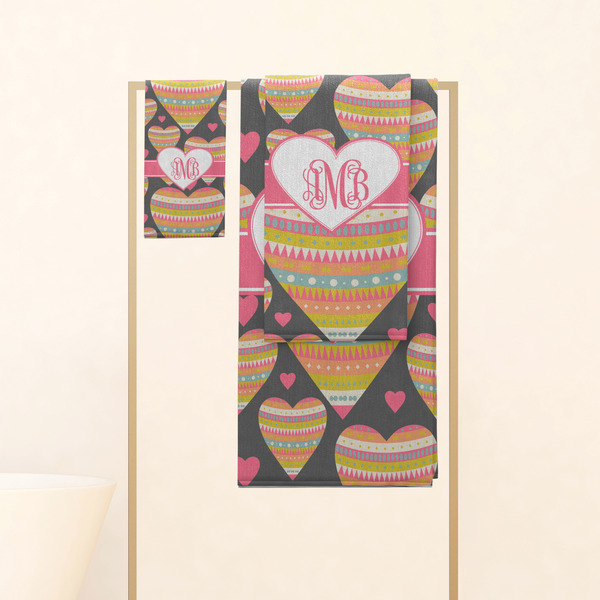Hearts Personalized Towel Set