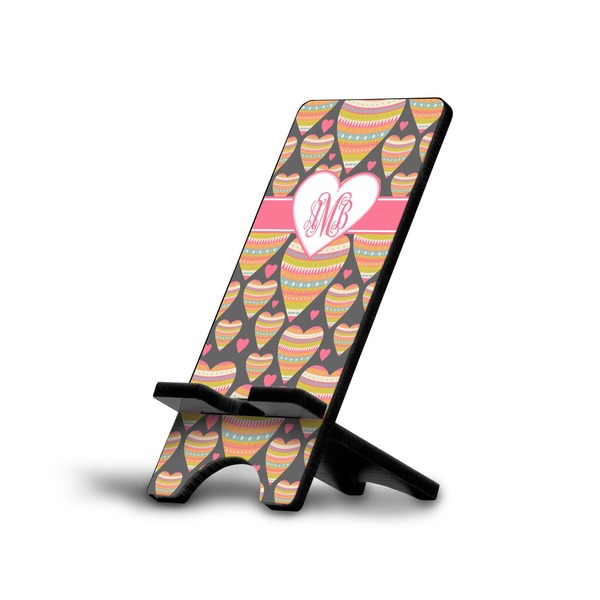 Custom Hearts Cell Phone Stand (Large) (Personalized)