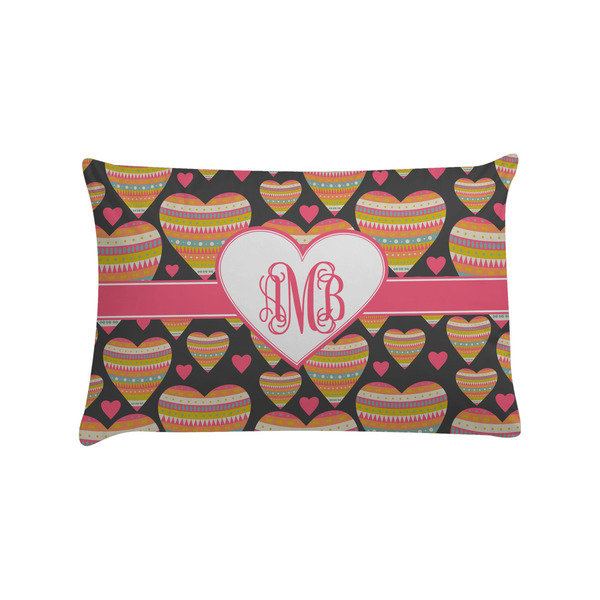 Custom Hearts Pillow Case - Standard w/ Monogram