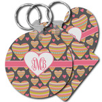 Hearts Plastic Keychain (Personalized)