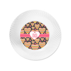 Hearts Plastic Party Appetizer & Dessert Plates - 6" (Personalized)