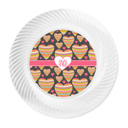 Hearts Plastic Party Dinner Plates - 10" (Personalized)